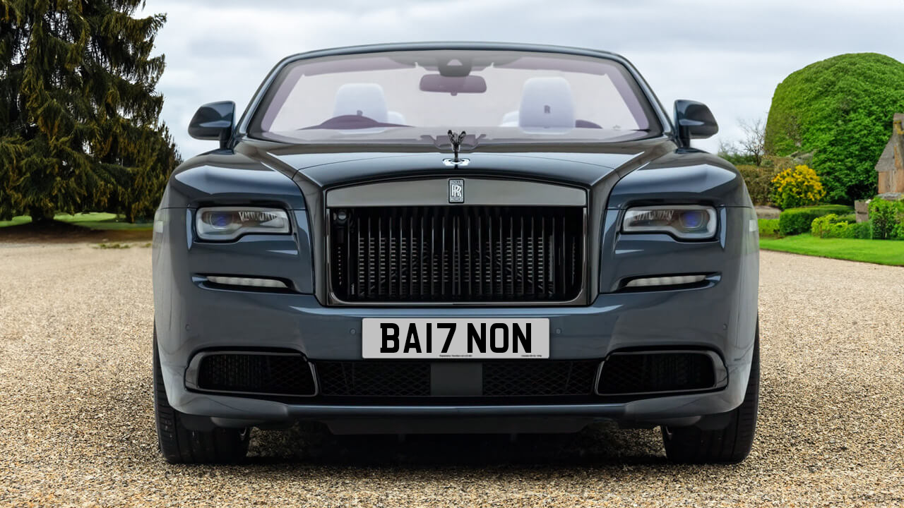 Car displaying the registration mark BA17 NON